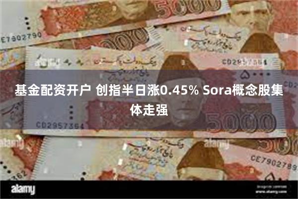 基金配资开户 创指半日涨0.45% Sora概念股集体走强