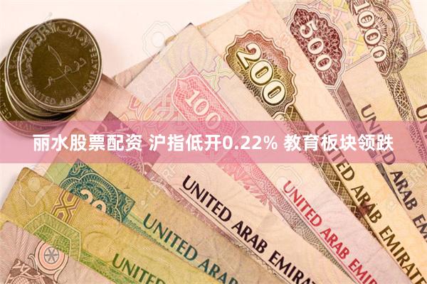 丽水股票配资 沪指低开0.22% 教育板块领跌