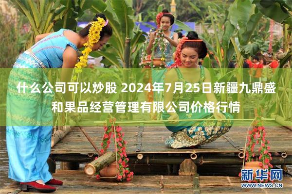 什么公司可以炒股 2024年7月25日新疆九鼎盛和果品经营管理有限公司价格行情