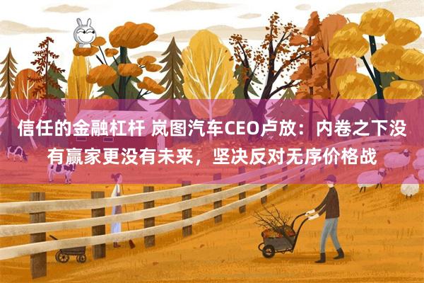 信任的金融杠杆 岚图汽车CEO卢放：内卷之下没有赢家更没有未来，坚决反对无序价格战